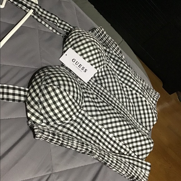 Guess corset top (gingham bustier top) - Picture 2 of 5